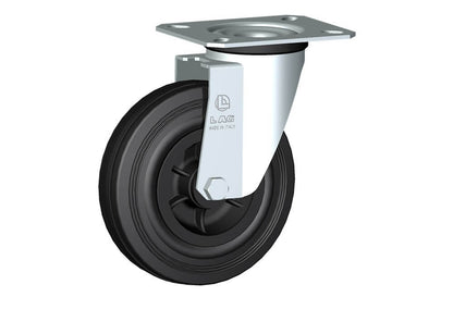 WHEEL D 125X37,5/40 RB SWIVEL FORK M22