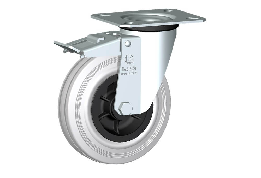 WHEEL DG 125X37,5/40 RB SWIVEL FORK M22/40 + BRAKE