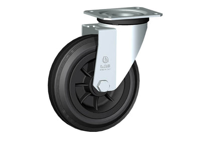 WHEEL D 150X40/50 RB SWIVEL FORK M22L