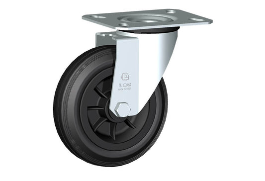 WHEEL D 150X40/50 RB SWIVEL FORK M22