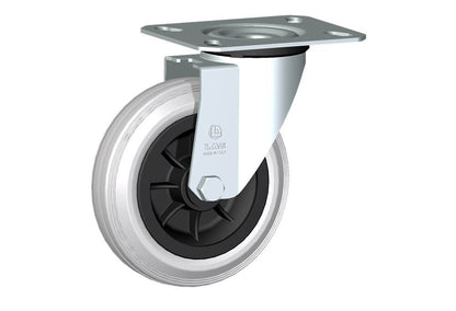 WHEEL DG 150X40/50 RB SWIVEL FORK M22