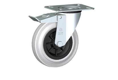 WHEEL DG 160X40/50 RB SWIVEL FORK M22/50 + BRAKE