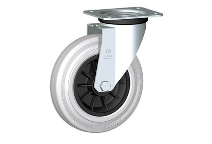 WHEEL DG 200X50/60 RB SWIVEL FORK M22