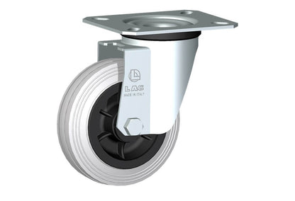 WHEEL DG 100X30/40 NYLON BEARING SWIVEL FORK M22