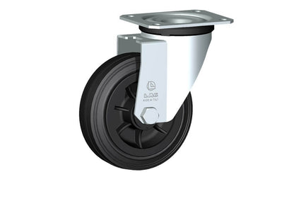 WHEEL D 125X37,5/50 NYLON BEARING SWIVEL FORK M22L