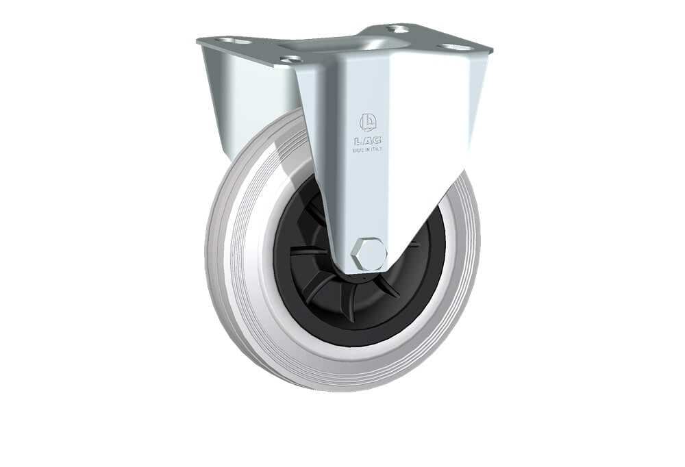WHEEL DG 160X40/50 NYLON BEARING FIXED FORK M22