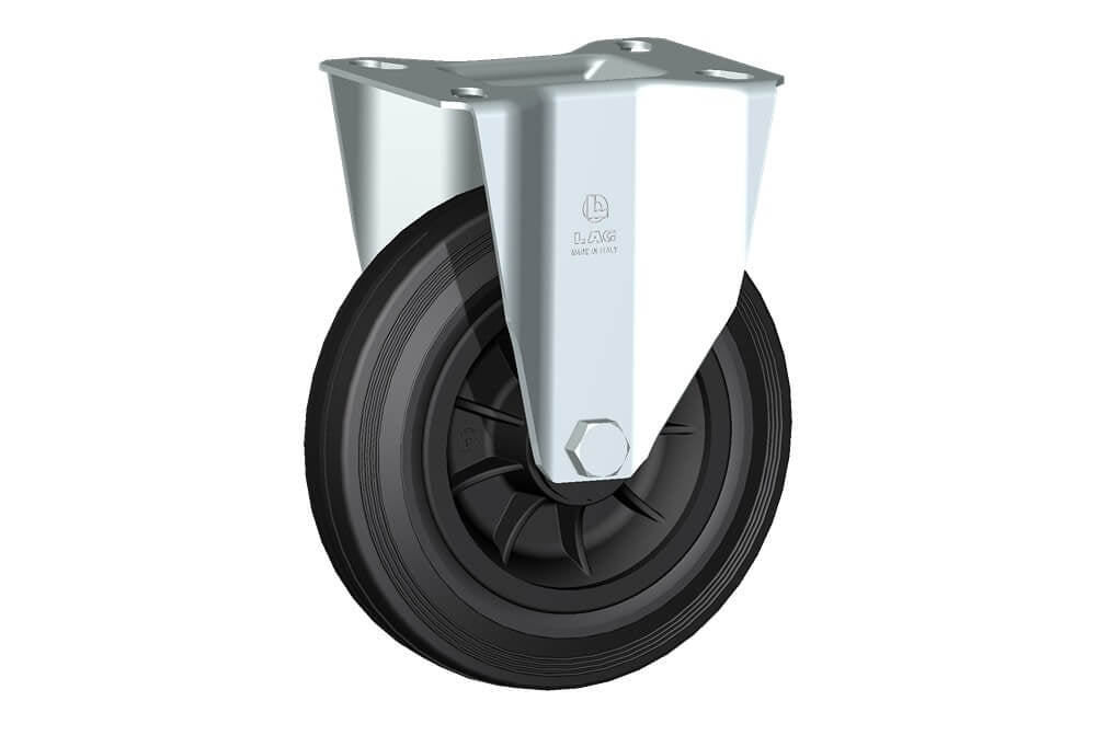 WHEEL D 180X45/60 NYLON BEARING FIXED FORK M22