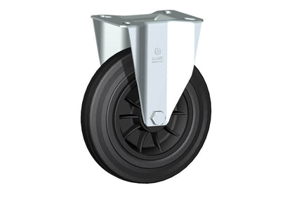 WHEEL D 200X50/60 NYLON BEARING FIXED FORK M22