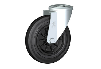 WHEEL D80X25/40 NYLON BEARING BOLT HOLE F.12 FORK M22 + BRAKE