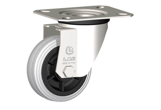 WHEEL DG80X25/40 INOX ROLLER BEARING SWIVEL FORK X20/40