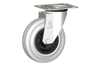 WHEEL DG 125X37,5/40 INOX RB SWIVEL X20