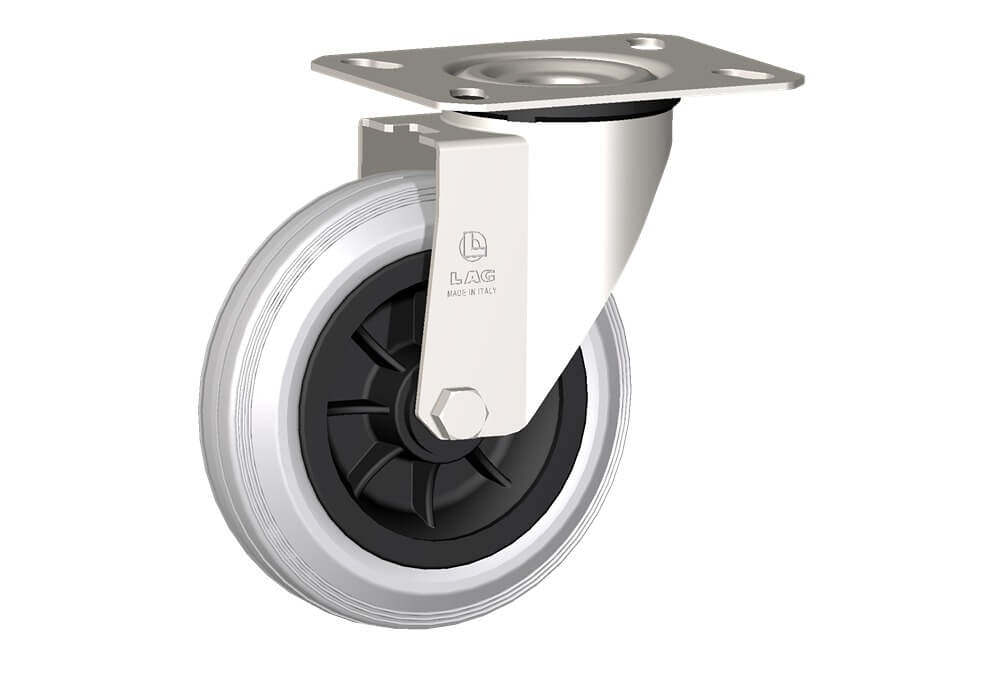 WHEEL DG 150X40/50 INOX RB SWIVEL FORK X20