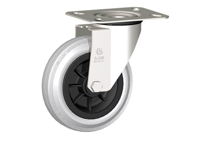 WHEEL DG 150X40/50 INOX RB SWIVEL FORK X20