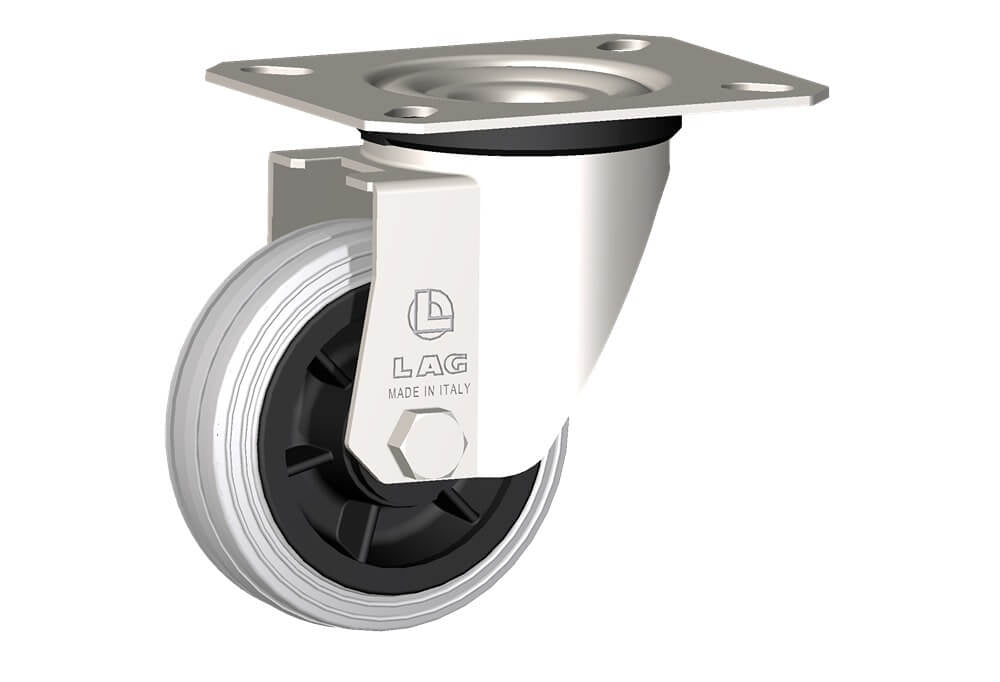 WHEEL DG80X25/40 NYLON BEARING SWIVEL FORK X20