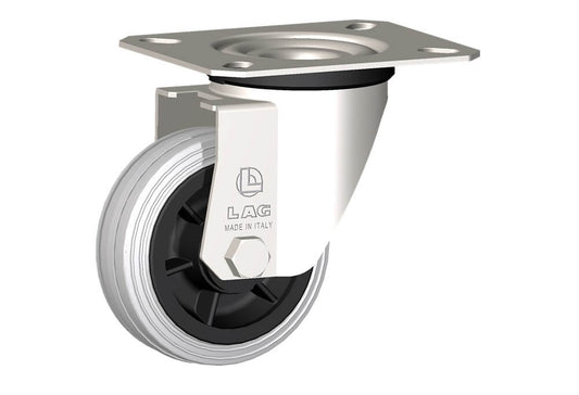 WHEEL DG80X25/40 NYLON BEARING SWIVEL FORK X20