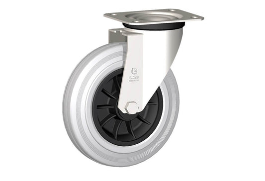 WHEEL DG 200X50/60 NYLON BEARING SWIVEL FORK X20