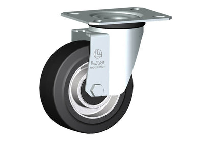 WHEEL E 100X40/40 BALL BEARING SWIVEL FORK M22