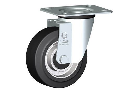 WHEEL E 100X40/40 BALL BEARING SWIVEL FORK M22