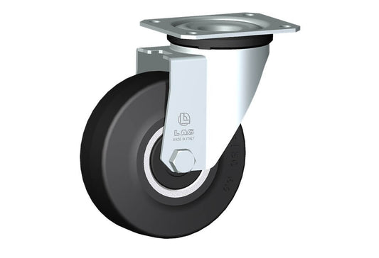 WHEEL E 125X50/50 BALL BEARING SWIVEL FORK M22L