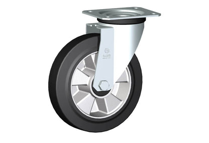 WHEEL E 200X50/60 BALL BEARING SWIVEL FORK M22