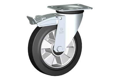 WHEEL E 200X50/60 BB SWIVEL FORK M22 + BRAKE