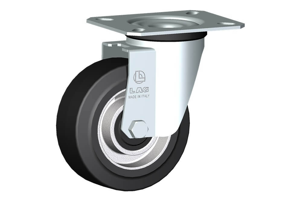 WHEEL E 100X40/40 ROLLER BEAR. SWIVEL FORK M22