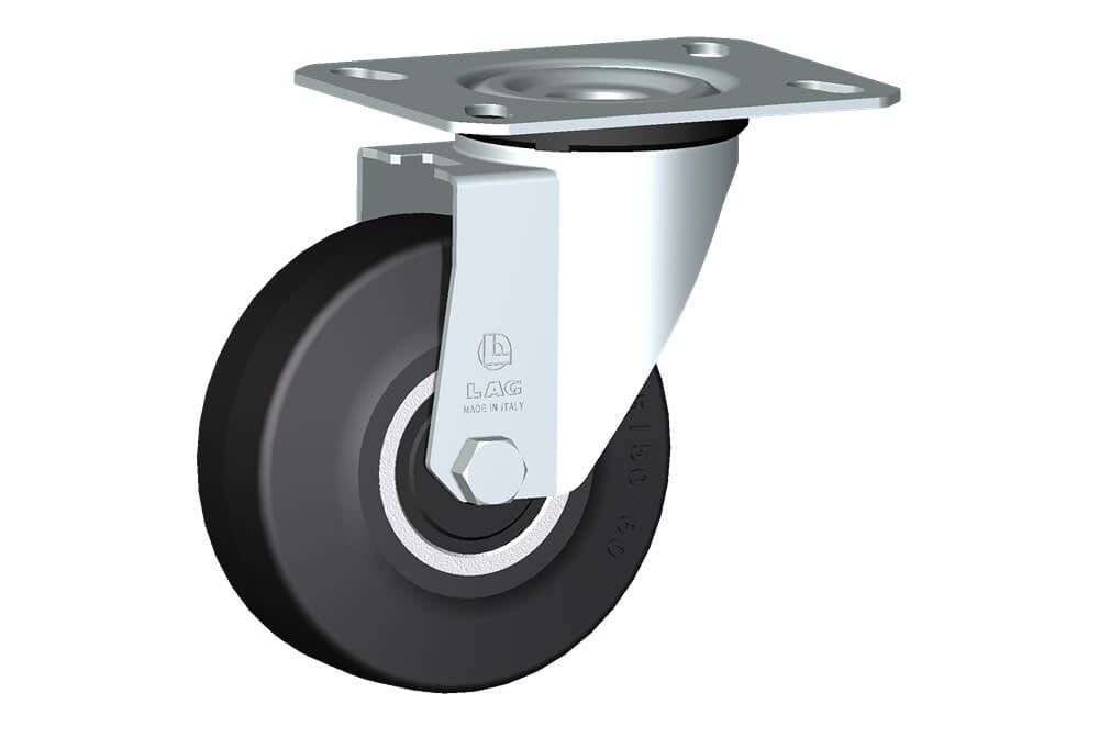 WHEEL E 125X50/50 ROLLER BEAR. SWIVEL FORK M22
