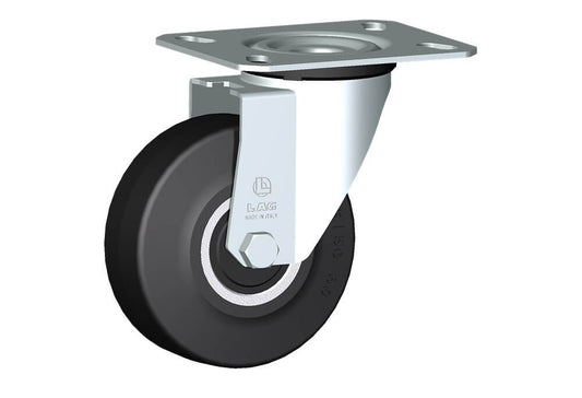 WHEEL E 125X50/50 ROLLER BEAR. SWIVEL FORK M22