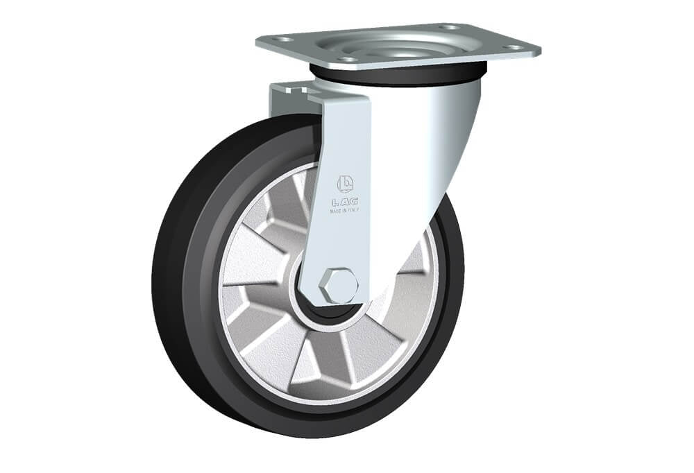 WHEEL E 180X50/60 ROLLER BEAR. SWIVEL FORK M22