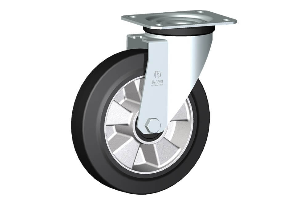 WHEEL E 200X50/60 ROLLER BEAR. SWIVEL FORK M22