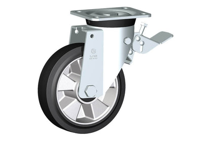 WHEEL E 180X50/60 BB SWIVEL FORK M40 + BRAKE