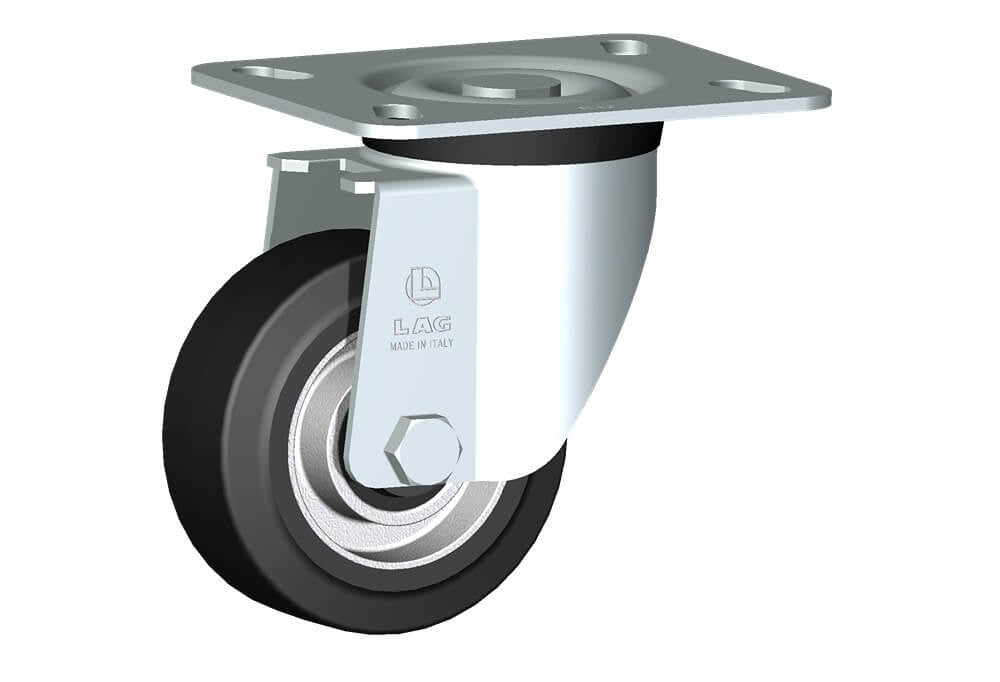 WHEEL E 100X40/40 RB SWIVEL FORK M40/50