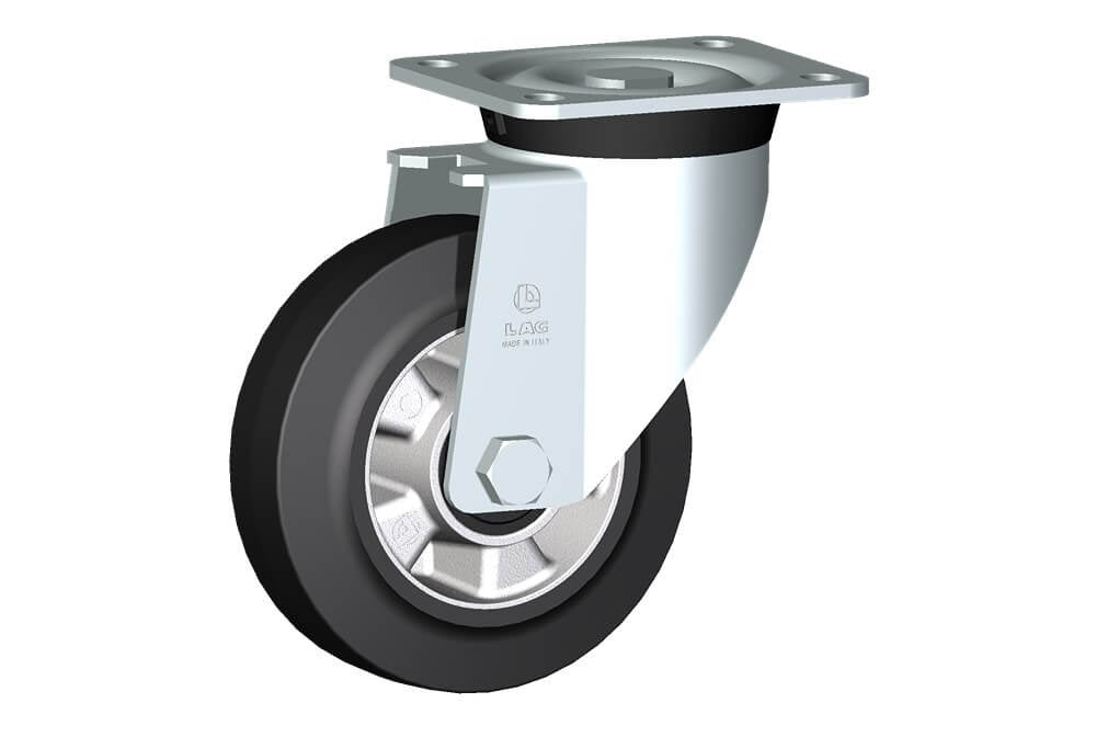 WHEEL E 160X50/60 RB SWIVEL FORK M40
