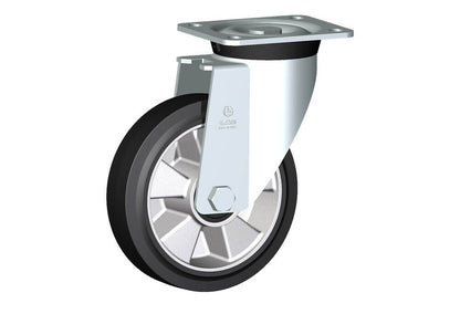 WHEEL E 180X50/60 RB SWIVEL FORK M40