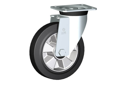 WHEEL E 200X50/60 RB SWIVEL FORK M40