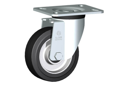 WHEEL E 125X40/40 BB SWIVEL FORK P60/50