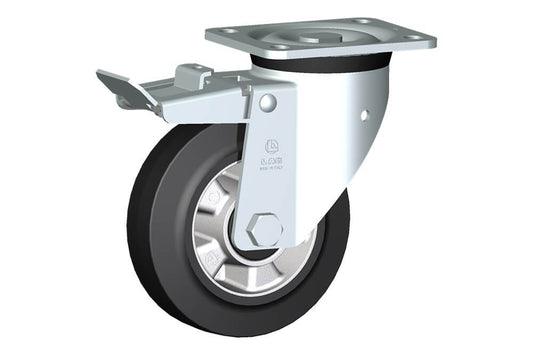WHEEL E 160X50/60 BB SWIVEL FORK P60 + BRAKE