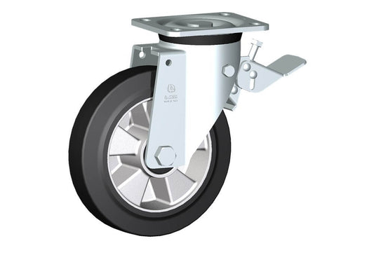 WHEEL E 200X50/60 BB SWIVEL FORK P60 + BRAKE