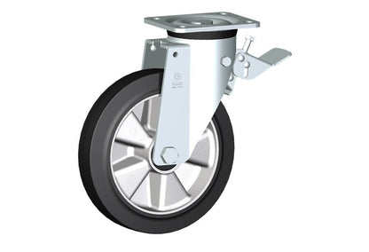 WHEEL E 230X50/60 BB SWIVEL FORK P60 + BRAKE