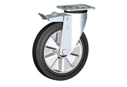 WHEEL E 250X50/60 BB SWIVEL FORK P60 + BRAKE