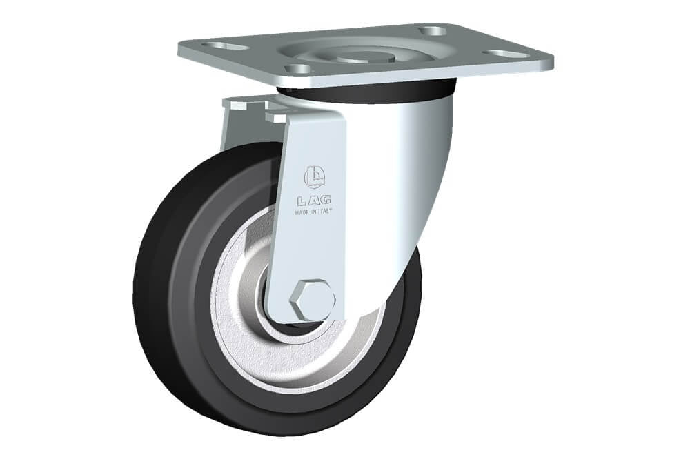 WHEEL E 125X40/40 RB SWIVEL FORK P60/50
