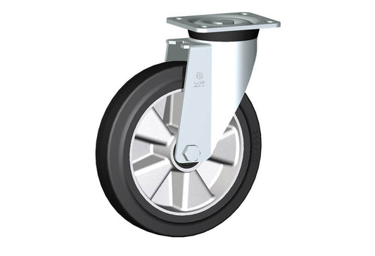 WHEEL E 250X50/60 RB SWIVEL FORK P60