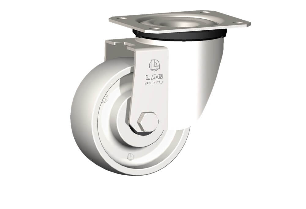WHEEL P 100X40/40 INOX ROLLER B. SWIVEL FORK X20L/50