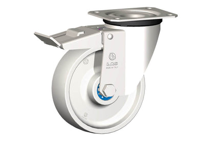 WHEEL P 125X40/50 INOX RB SWL X20L+BRAKE