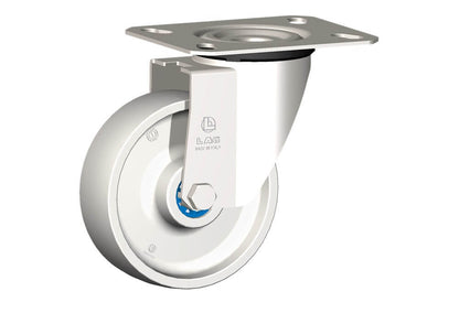 WHEEL P 125X40/50 INOX RB. SWIVEL FORK X20