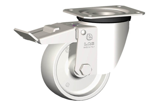 WHEEL P 100X40/40 PB SWIVEL FORK X20L/50 + BRAKE