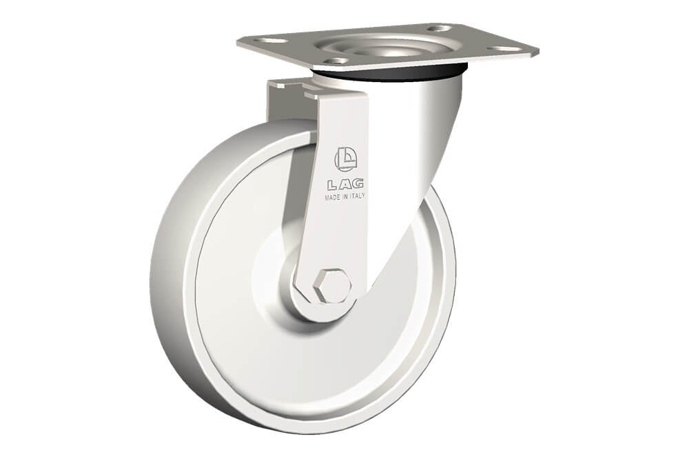 WHEEL P 125X30/40 PLAIN BORE SWIVEL FORKX20/40