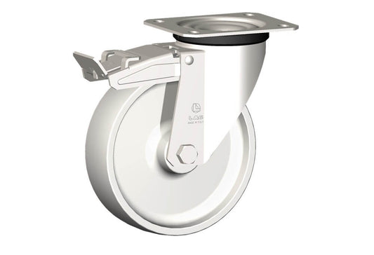 WHEEL P 175X50/60 PLAIN BORE SWIVEL FORKX20 + BRAKE