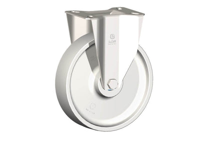 WHEEL P 200X50/60 INOX RB. FIXED FORK X20