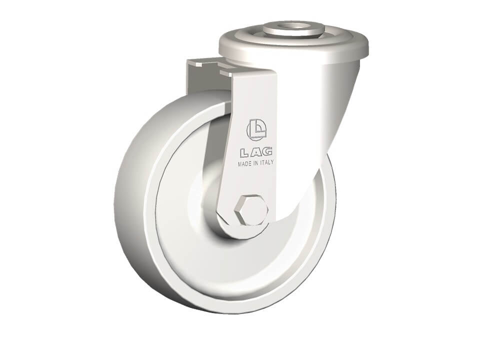 WHEEL P 100X30/40 PLAIN BORE BOLT HOLE F.12 SWIVEL X20